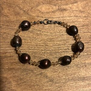 Elegant Brown Pearl Bracelet